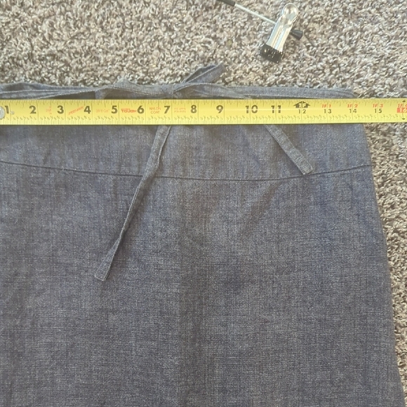 Linen Made in France Agnes B. greyish purple midi skirt Side Zipper - Picture 13 of 13